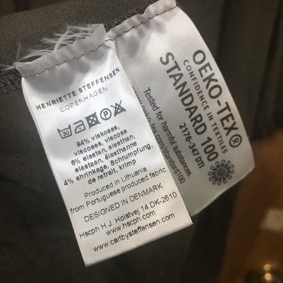 Henrietta Steffensen Copenhagen olive t shirt tree motif sz S/M - Picture 11 of 11